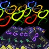 Glow Kalpli Fosforlu Gözlük 6’lı Renkli Set – Neon Parti