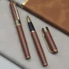 Gold İşlemeli Kahverengi Metal Roller Kalem