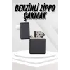 Hediyelik Zarif  Siyah Benzinli Çakmak