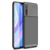 Huawei P Smart S Kılıf Auto Focus Karbon Kapak - Siyah