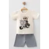 1/3 Yaş Motorcu Ayı Baskılı Çocuk Takımı