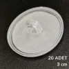 ieg™ 20 Adet Şeffaf Yuvarlak 3 Cm Çaplı Güçlü Disk Yapışkanlar