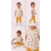 6/18 Ay Baskılı Zıbınlı Penye Bebek Takımı