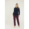 ieg™  7304-K Kadın Midi Yaka Pijama Takım