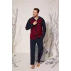 ieg™  8025 Erkek  V Yaka Boydan Düğmeli Pijama Takımı