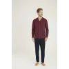 ieg™  9225 Erkek V.Yaka Boydan Düğmeli Pijama Takım
