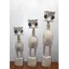 Ahşap 3lü Deve Kuşu Seti 90 Cm