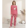 ieg™ Boyraz 0353 Kadın Penye Uzun Kol Pijama Takımı