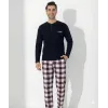 ieg™ Boyraz 0401 Erkek Uzun Kol Pijama Takımı