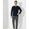 ieg™ Boyraz 0405 Erkek Uzun Kol Pijama Takımı