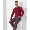 ieg™ Boyraz 0406 Erkek Uzun Kol Pijama Takımı
