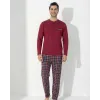 ieg™ Boyraz 0406 Erkek Uzun Kol Pijama Takımı