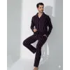 ieg™ Boyraz 70093 Erkek Uzun Kol Penye Pijama Takımı