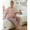 ieg™ Boyraz BPS-01788  Kadın Battal Kısa Kol Kapri Takım