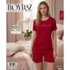 ieg™ Boyraz ML-01931 Kadın Milan Kısa Kol Şortlu Takım