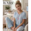 ieg™ Boyraz PT-01883  Kadın Pointella Kısa Kol Pijama Takımı