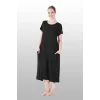 ieg™ Estiva 25234 Kadın Likra Viskon Kısa Kol Cepli Midi Elbise