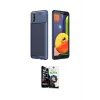 ieg™ Galaxy A01 Core Kılıf Eksen Form Prime - Şeffaf Temperli Cam Ekran Koruyucu