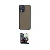 ieg™ Galaxy A22 Kılıf Ahenk Çizgi Serisi - Şeffaf Temperli Cam Ekran Koruyucu