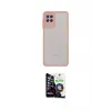 ieg™ Galaxy A22 Kılıf Ahenk Çizgi Serisi - Şeffaf Temperli Cam Ekran Koruyucu