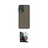 ieg™ Galaxy A22 Kılıf Ahenk Çizgi Serisi - Şeffaf Temperli Cam Ekran Koruyucu