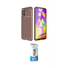 ieg™ Galaxy M31S Kılıf Eksen Form Prime - Siyah 5D Eko Cam Ekran Koruyucu