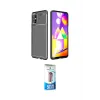 ieg™ Galaxy M31S Kılıf Eksen Form Prime - Siyah 5D Eko Cam Ekran Koruyucu