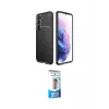 ieg™ Galaxy S22 Plus Kılıf Eksen Form Prime - Siyah 5D Eko Cam Ekran Koruyucu