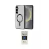 ieg™ Galaxy S23 Plus Kılıf Nova Işık Özel Seri - Siyah 5D Hayalet Cam Ekran Koruyucu