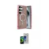 ieg™ Galaxy S23 Ultra Kılıf Eksen Çizgi - Siyah Durable Full Glue Curved Cam