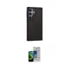 ieg™ Galaxy S23 Ultra Kılıf Eksen Işık - Siyah Durable Full Glue Curved Cam