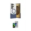 ieg™ Galaxy S23 Ultra Kılıf Kozmos Form Özel Seri - Siyah Durable Full Glue Curved Cam