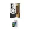 ieg™ Galaxy S23 Ultra Kılıf Kozmos Form Özel Seri - Siyah Durable Full Glue Curved Cam