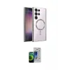 ieg™ Galaxy S23 Ultra Kılıf Nova Işık Özel Seri - Siyah Durable Full Glue Curved Cam