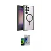 ieg™ Galaxy S23 Ultra Kılıf Nova Işık Özel Seri - Siyah Durable Full Glue Curved Cam