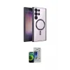 ieg™ Galaxy S23 Ultra Kılıf Nova Işık Özel Seri - Siyah Durable Full Glue Curved Cam