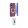 ieg™ Galaxy S24 Kılıf Eksen Çizgi - Şeffaf Pasifik Cam Ekran Koruyucu
