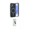 ieg™ Galaxy S24 Kılıf Eksen Çizgi - Şeffaf Pasifik Cam Ekran Koruyucu