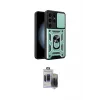 ieg™ Galaxy S24 Ultra Kılıf Ahenk Klasik - Siyah Vanessa Magic Hayalet Cam