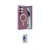 ieg™ Galaxy S24 Ultra Kılıf Eksen Çizgi - Siyah Durable Full Glue Curved Cam