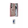 ieg™ Galaxy S24 Ultra Kılıf Eksen Çizgi - Siyah Durable Full Glue Curved Cam