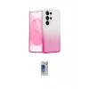 ieg™ Galaxy S24 Ultra Kılıf Eksen Minimal Özel Seri - Siyah Durable Full Glue Curved Hayalet Cam