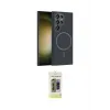 ieg™ Galaxy S24 Ultra Kılıf Siluet Doku Özel Seri - Siyah Joko Magic 5D Hayalet Cam
