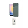 ieg™ Galaxy S25 FE Kılıf Eksen Form Prime - Şeffaf Pasifik Cam Ekran Koruyucu