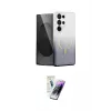 ieg™ Galaxy S25 Ultra Kılıf Eksen Minimal Özel Seri - Şeffaf Pasifik Cam Ekran Koruyucu