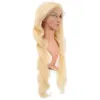 Gerçek Front Lace Dalgalı Platin Tül Peruk - 85-90cm