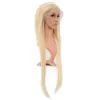 Gerçek Front Lace Düz Platin Tül Peruk - 80-85cm