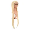 Gerçek Front Lace Düz Platin Tül Peruk - 85-90cm