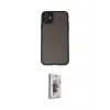 ieg™ iPhone 11 Kılıf Ahenk Çizgi Serisi - Siyah Bilvis 3D Cam Ekran Koruyucu