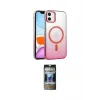 ieg™ iPhone 11 Kılıf Ahenk Doku Özel Seri - Siyah 34D Hayalet Izgaralı Cam